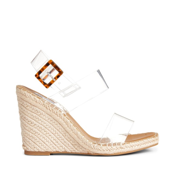 Steve Madden Shoes - EUC Steve Madden Uri Espadrille Wedge Clear - Clear 7.5 Medium